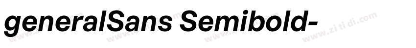 generalSans Semibold字体转换